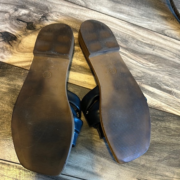 Steve Madden Black Slide Sandals - Picture 2 of 2